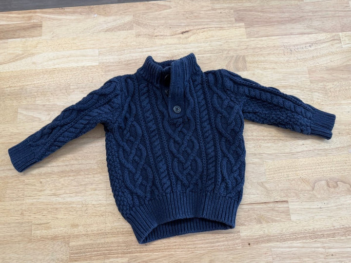Gap Cable Knit Mockneck Sweater – 2Y | Navy Quarter Button - Up - Nest and Sprout - Consignment