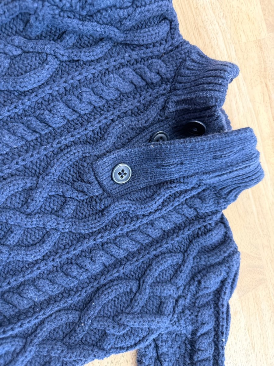 Gap Cable Knit Mockneck Sweater – 2Y | Navy Quarter Button - Up - Nest and Sprout - Consignment
