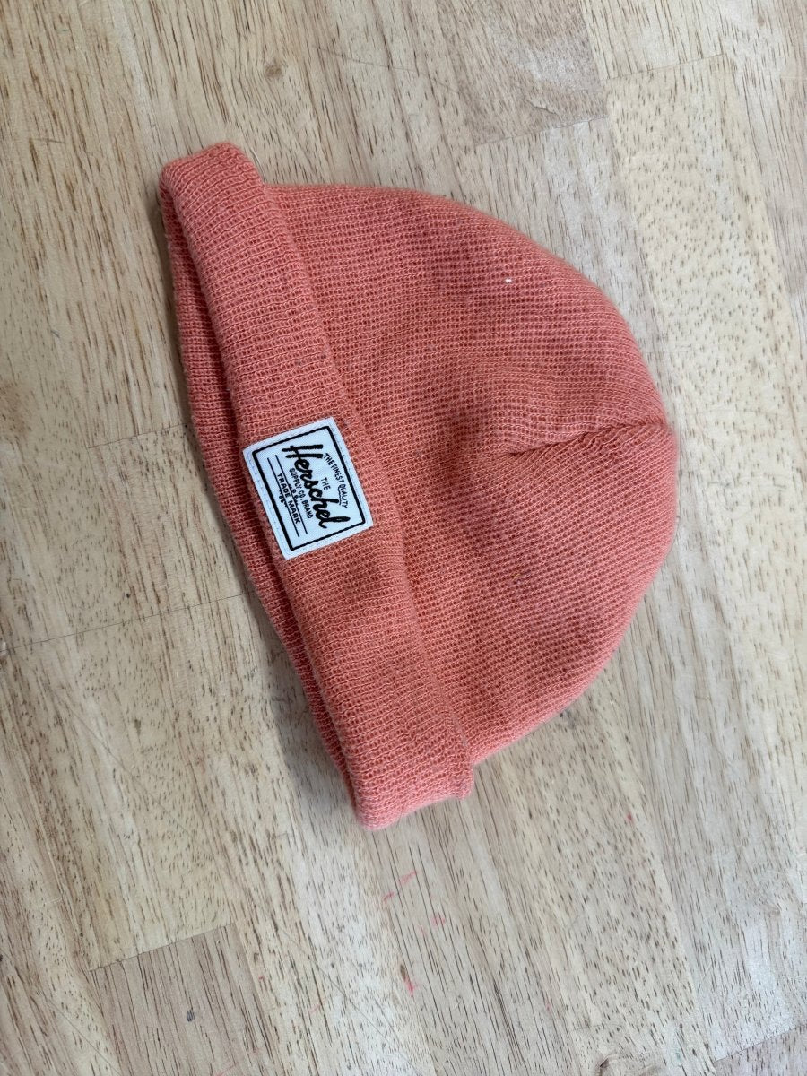 Herschel Knit Beanie – 0–6M | Orange - Nest and Sprout - Consignment