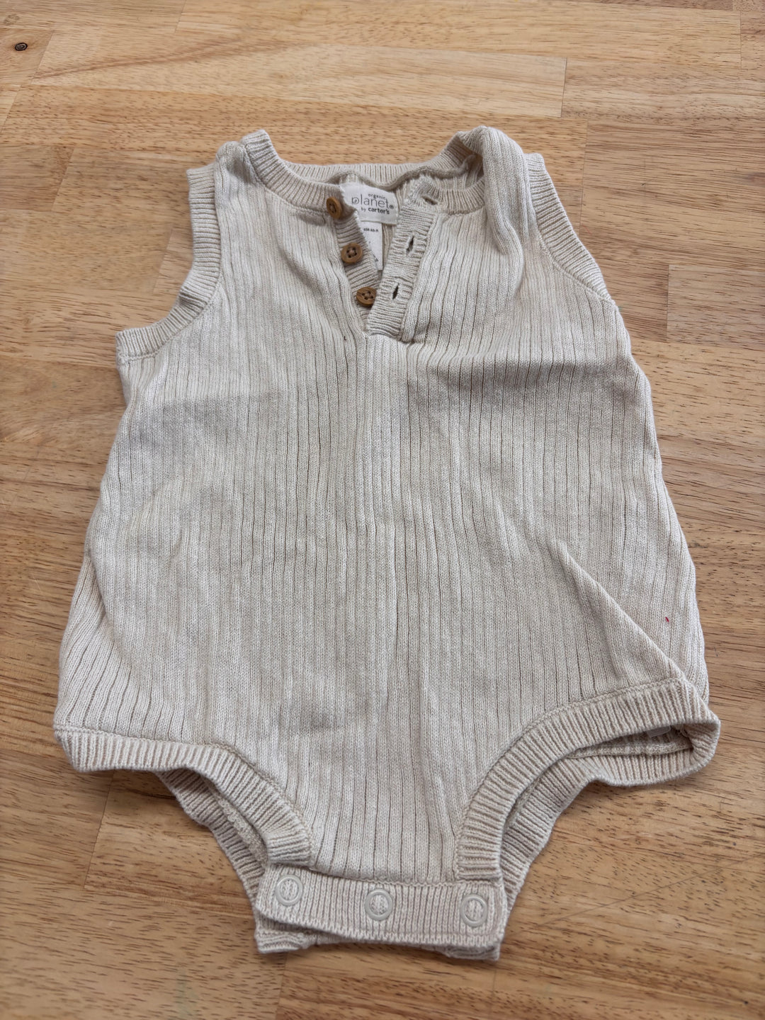Little Planet by Carters Ribbed Romper – Size 3M Sand