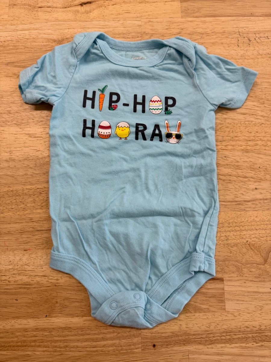 George Bodysuit – 6–12M | Easter Hip Hop Hooray - Nest and Sprout - Consignment