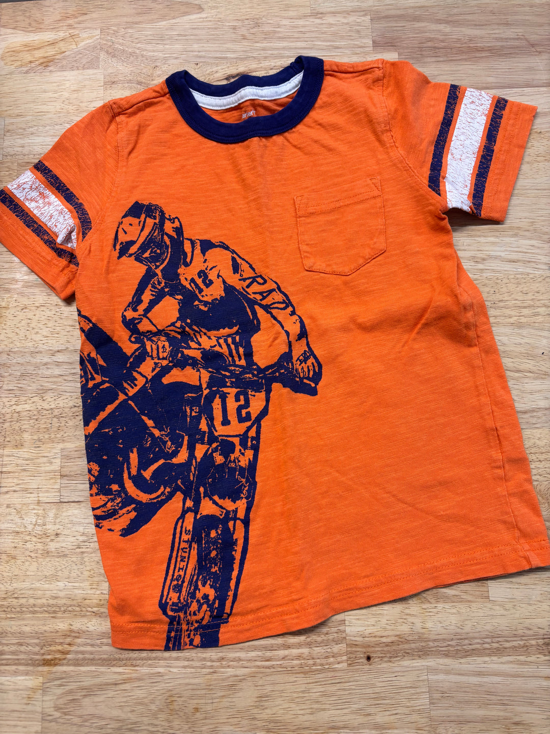 Carter’s T-Shirt – Size 6 Orange Dirt Bike