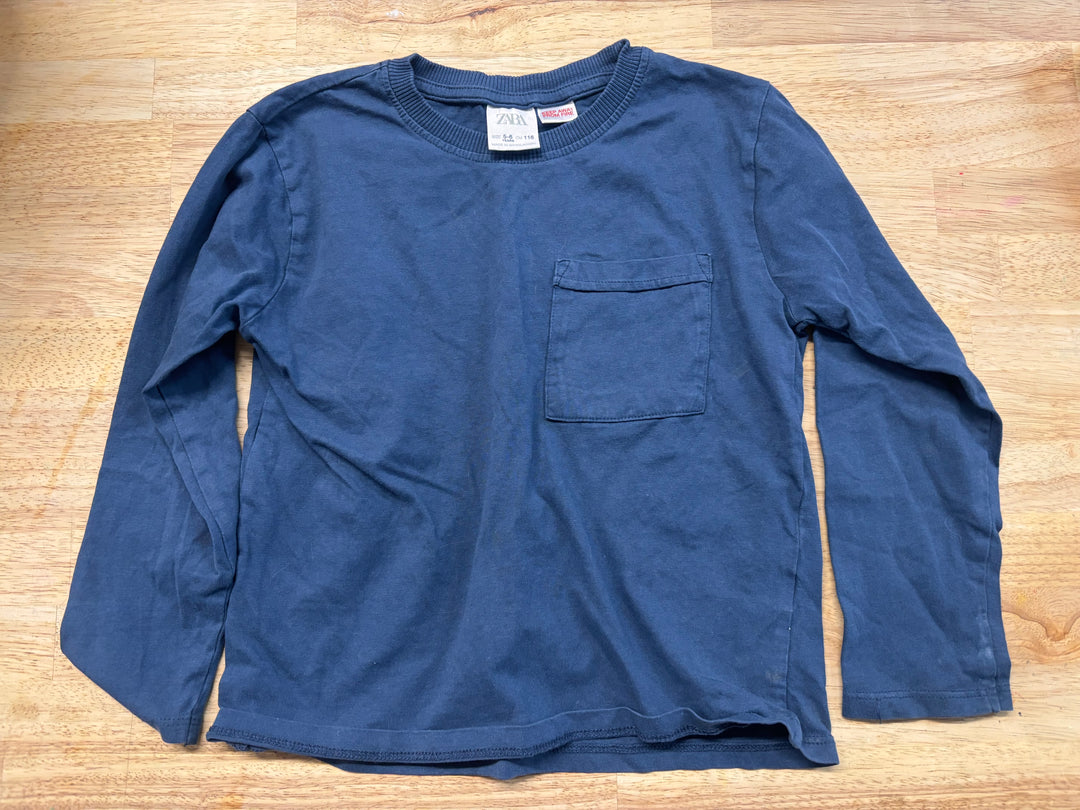Zara Long Sleeve T-Shirt – Size 5-6 Blue