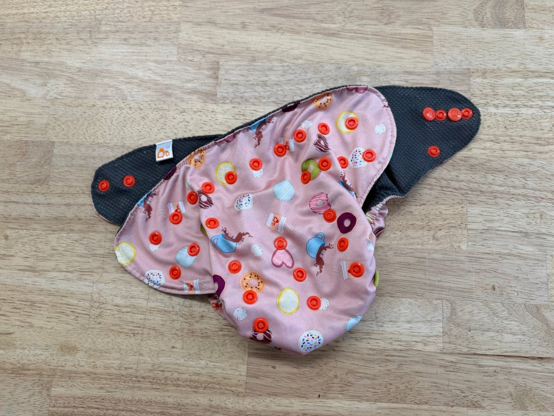 Lil Helper Swim Diaper – One Size | Light Pink Donut Print - Nest and Sprout - Consignment