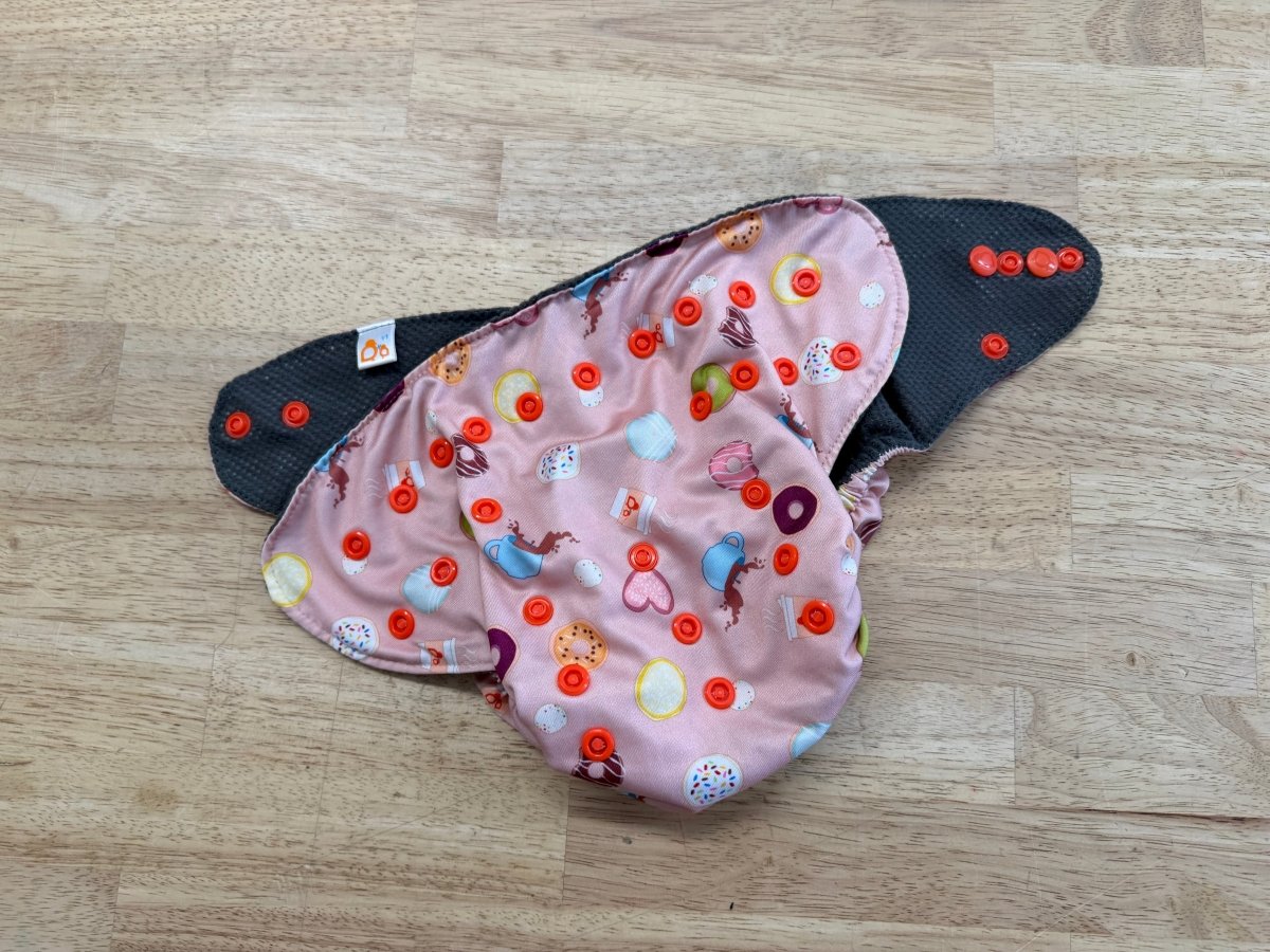 Lil Helper Swim Diaper – One Size | Light Pink Donut Print - Nest and Sprout - Consignment