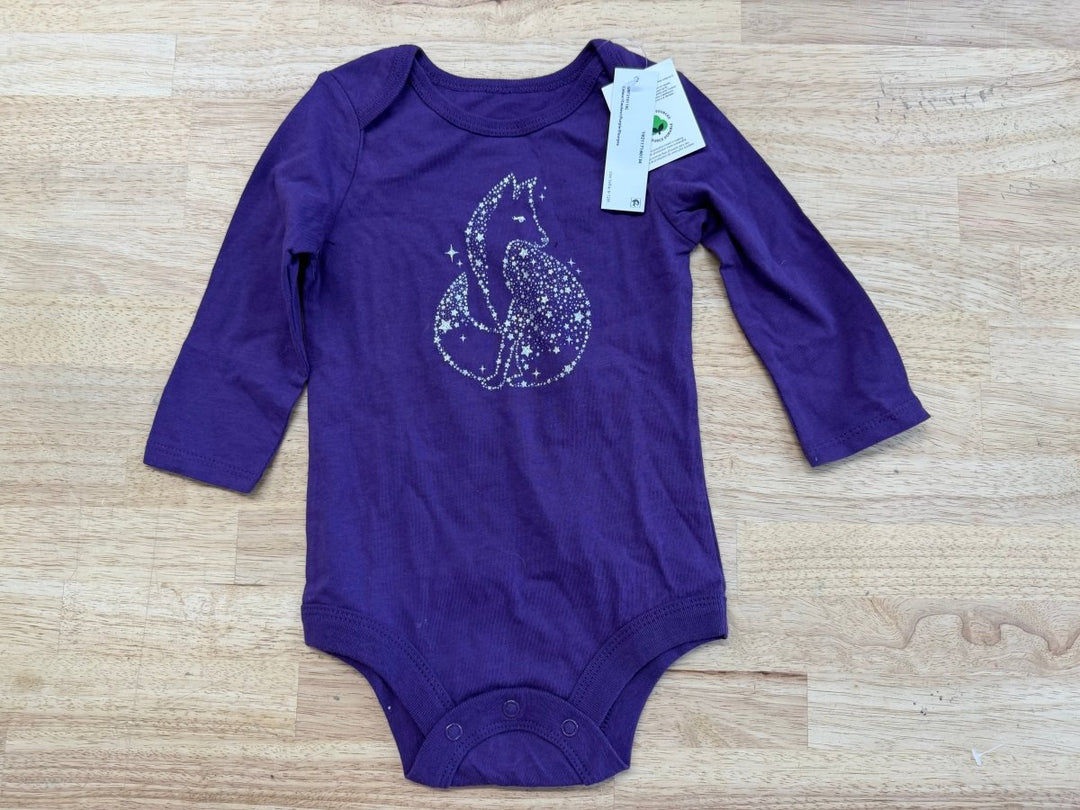 George Bodysuit – 6–9M | Purple with Silver Stars NWT - Nest and Sprout - Consignment