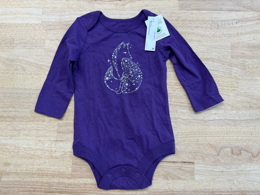 George Bodysuit – 6–9M | Purple with Silver Stars NWT - Nest and Sprout - Consignment