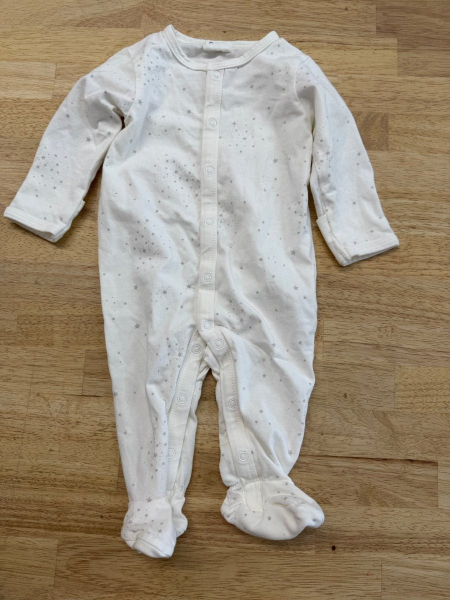 PL Layette Sleeper – 3M | White with Feet - Nest and Sprout - Consignment