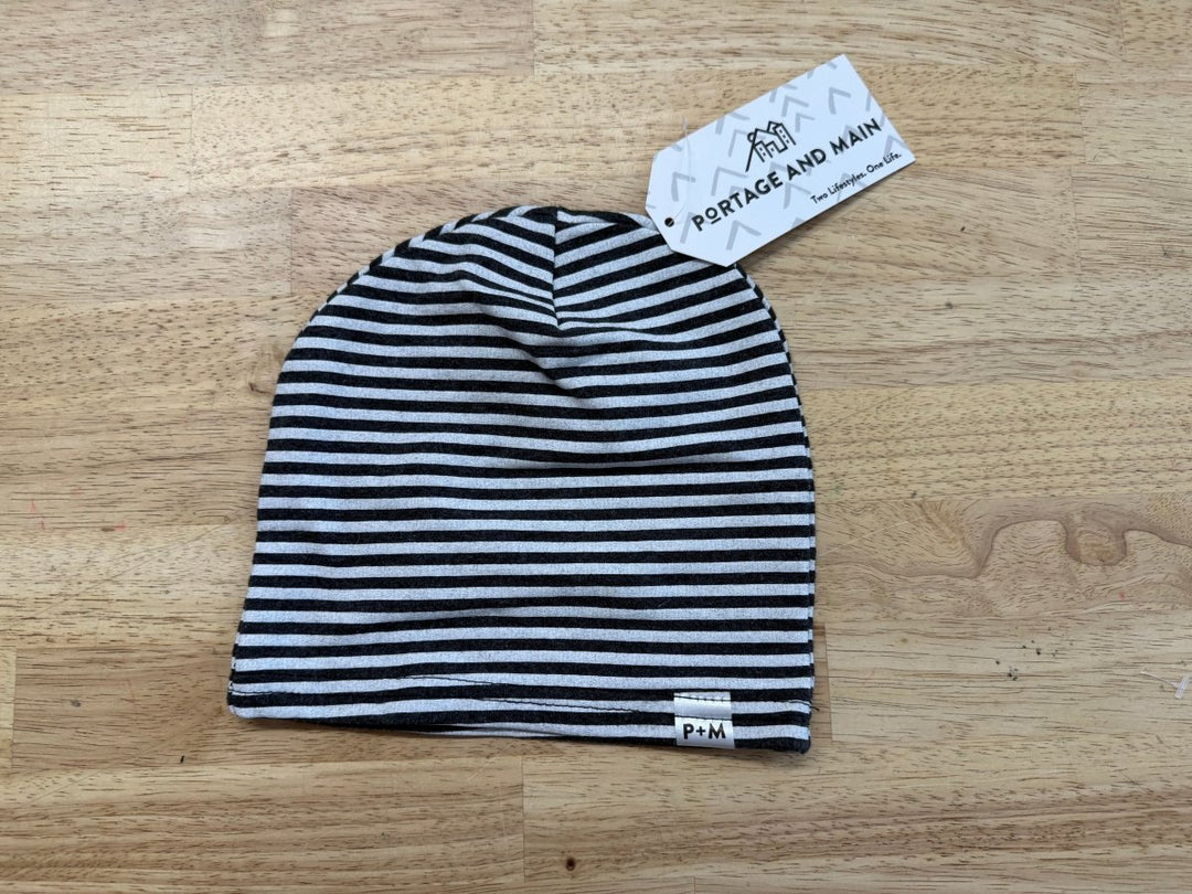Portage & Main Beanie – 1/2T | Grey and Black New with Tags - Nest and Sprout - Consignment
