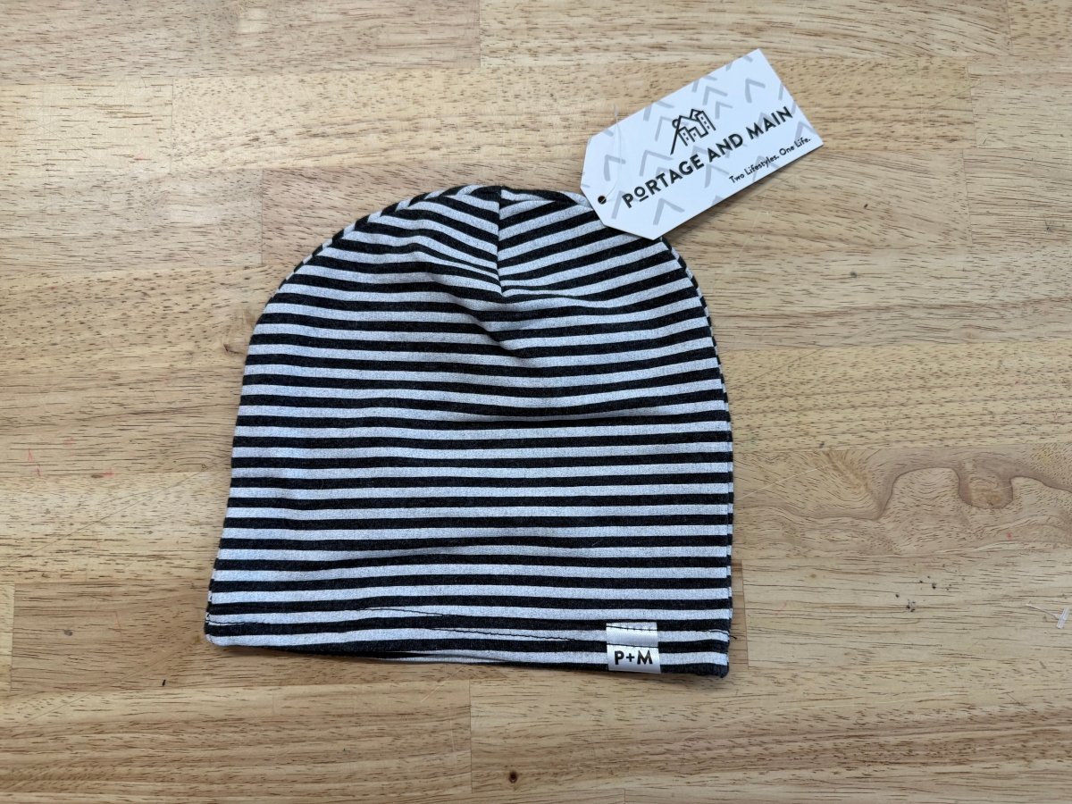 Portage & Main Beanie – 1/2T | Grey and Black New with Tags - Nest and Sprout - Consignment