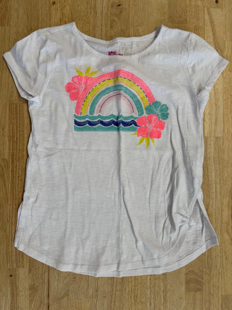 Epic Threads T-Shirt – Youth L | Neon Tropical Rainbow Graphic - Nest and Sprout - Consignment