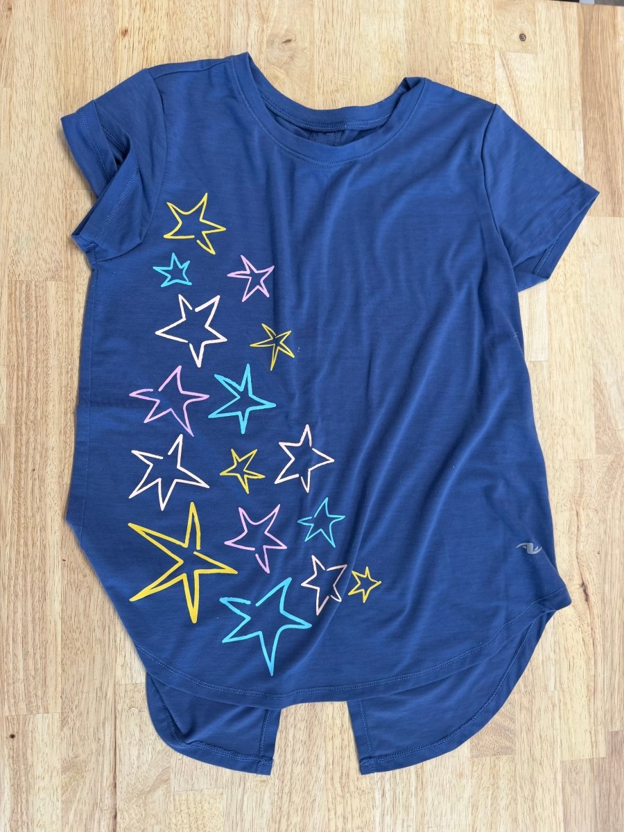 Athletic Works T-Shirt – Size 10/12 | Blue with Star Print - Nest and Sprout - Consignment