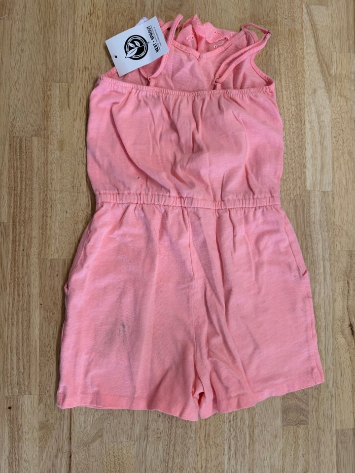 George Short Romper – Size 7/8 | Light Peach play - Nest and Sprout - Consignment