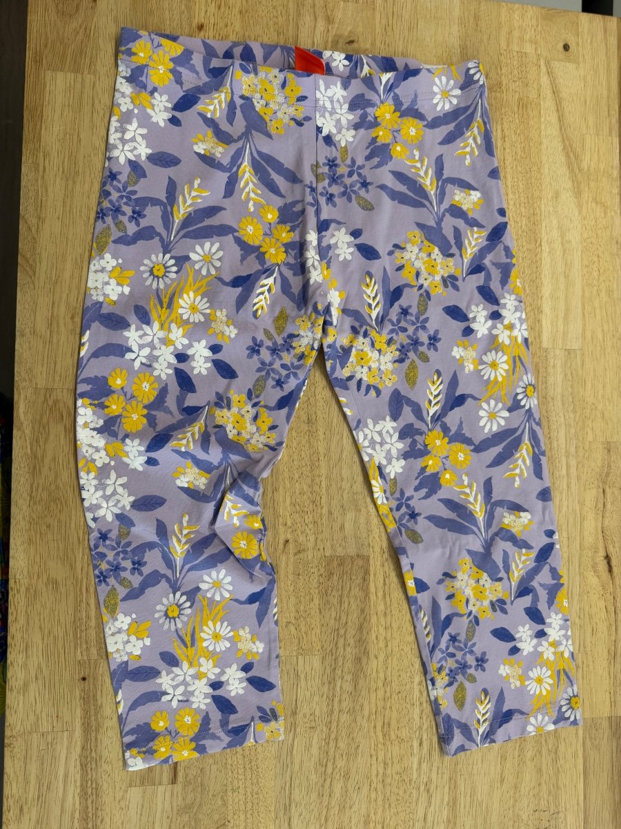 Joe Fresh Floral Capris – Size 14 | Purple Floral Print - Nest and Sprout - Consignment