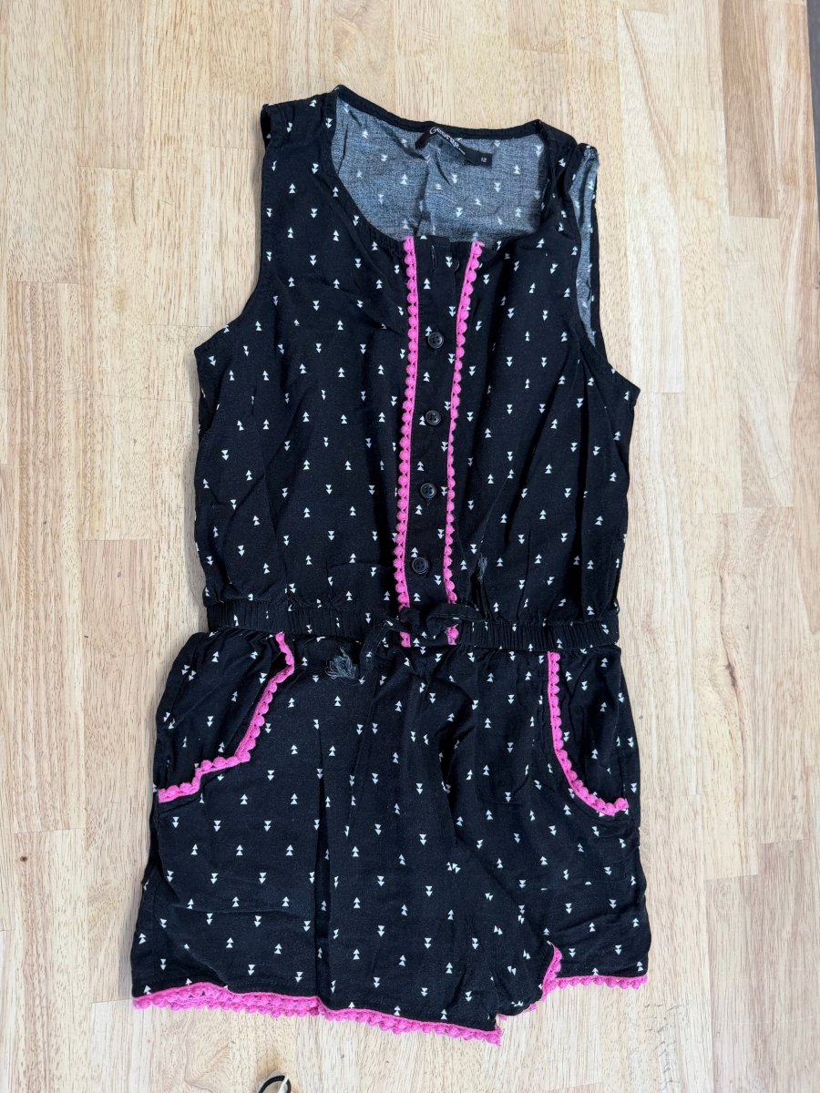George Short Romper – Size 12 | Black - Nest and Sprout - Consignment