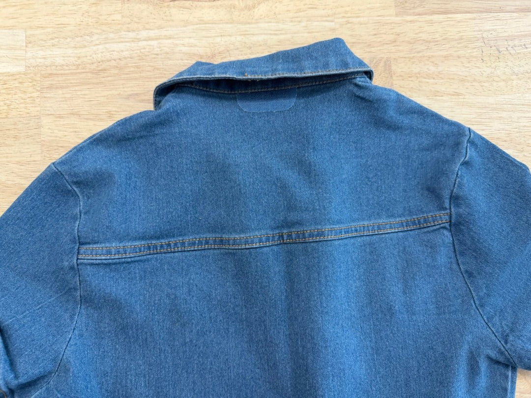 Bebe Denim Dress – Adult M | Button - Down Short Sleeve - Nest and Sprout - Consignment