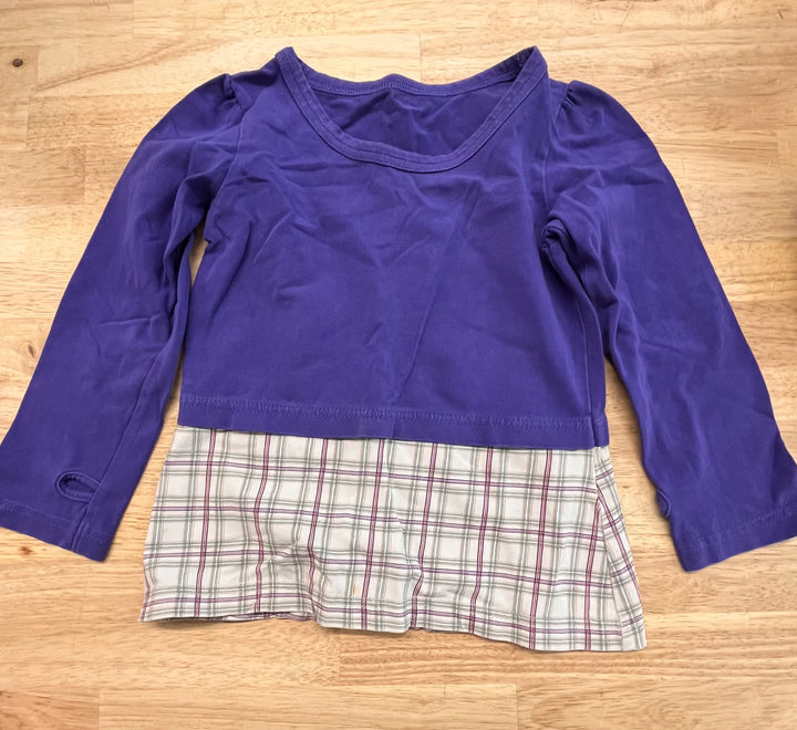 Peekaboo Beans Size 4 Purple Print Top