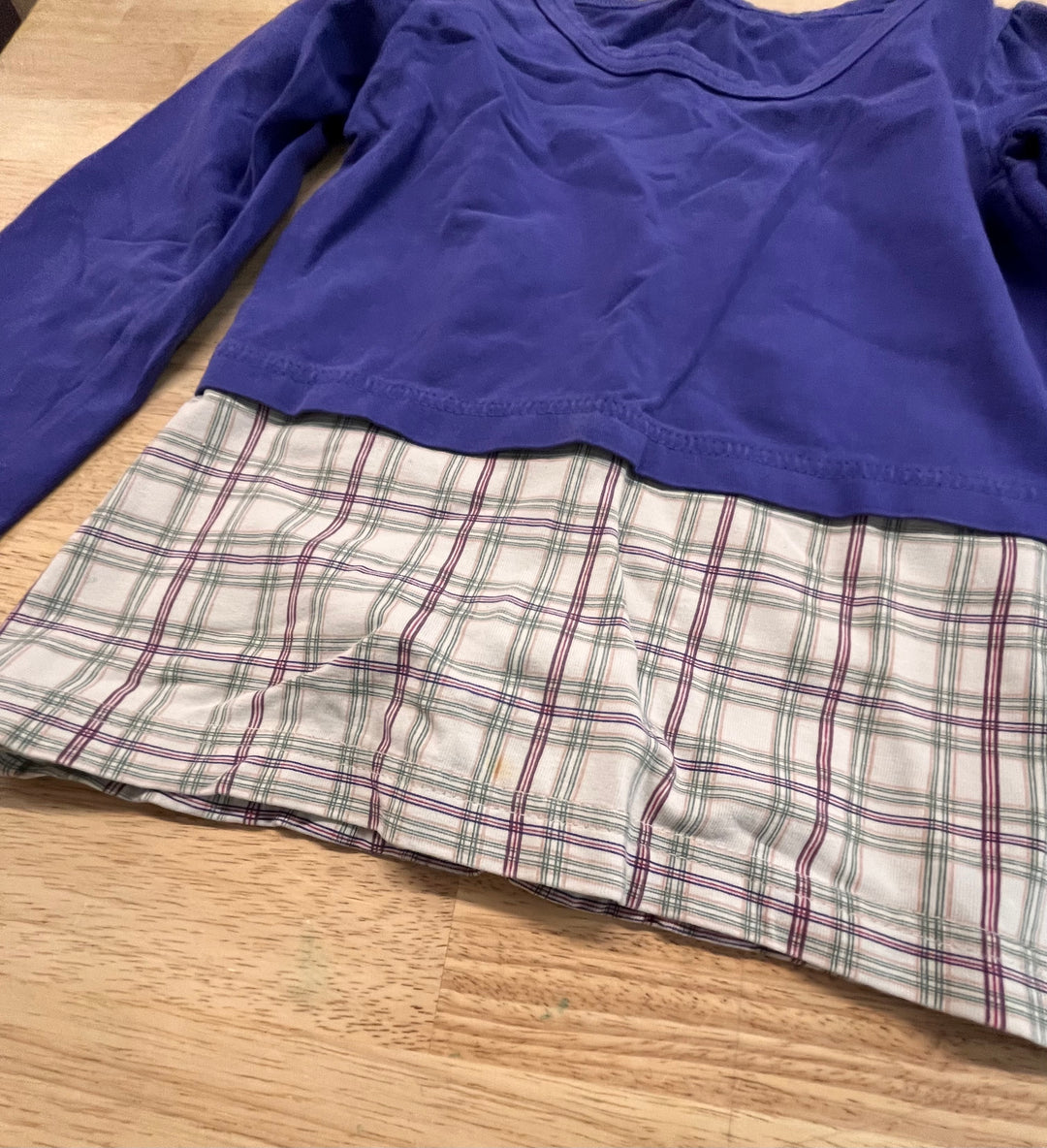 Peekaboo Beans Size 4 Purple Print Top