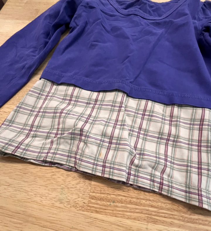 Peekaboo Beans Size 4 Purple Print Top