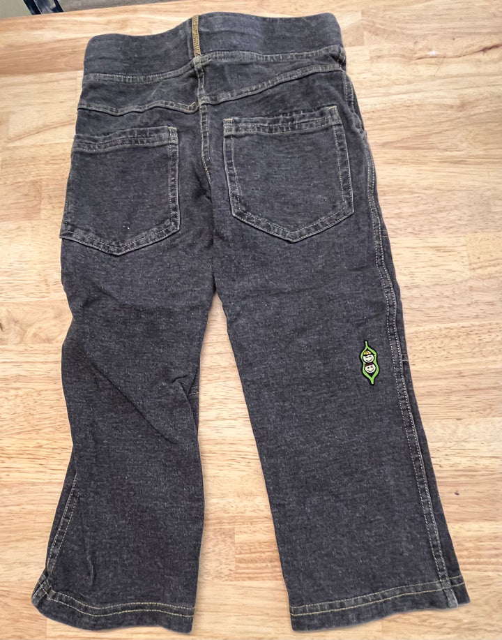 Peekaboo Beans Size 3 Black Denim Pants – Reinforced Knees