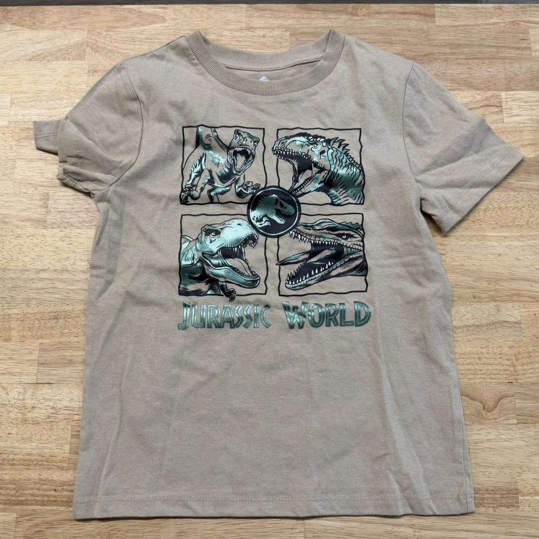Jurassic World Shirt – 7/8Y | Metallic Green Graphic - Nest and Sprout - Consignment