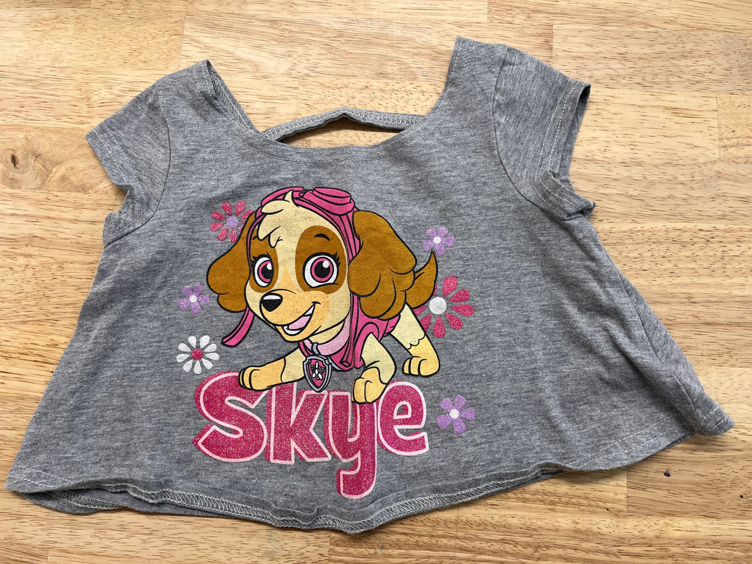 Paw Patrol Crop Top Size 4/5 – Skye Glitter