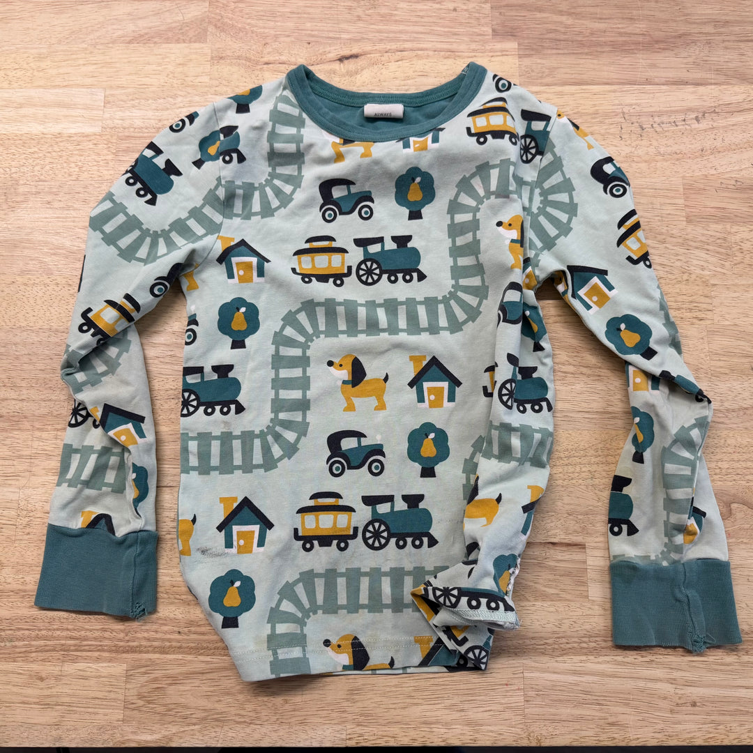 Maxomorra Long Sleeve Shirt – 7/8Y | Train Print play