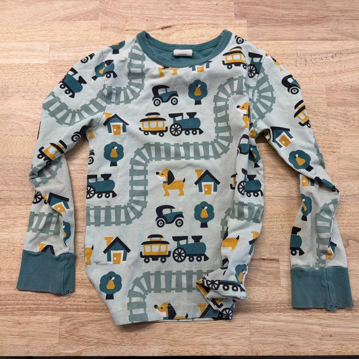 Maxomorra Long Sleeve Shirt – 7/8Y | Train Print play