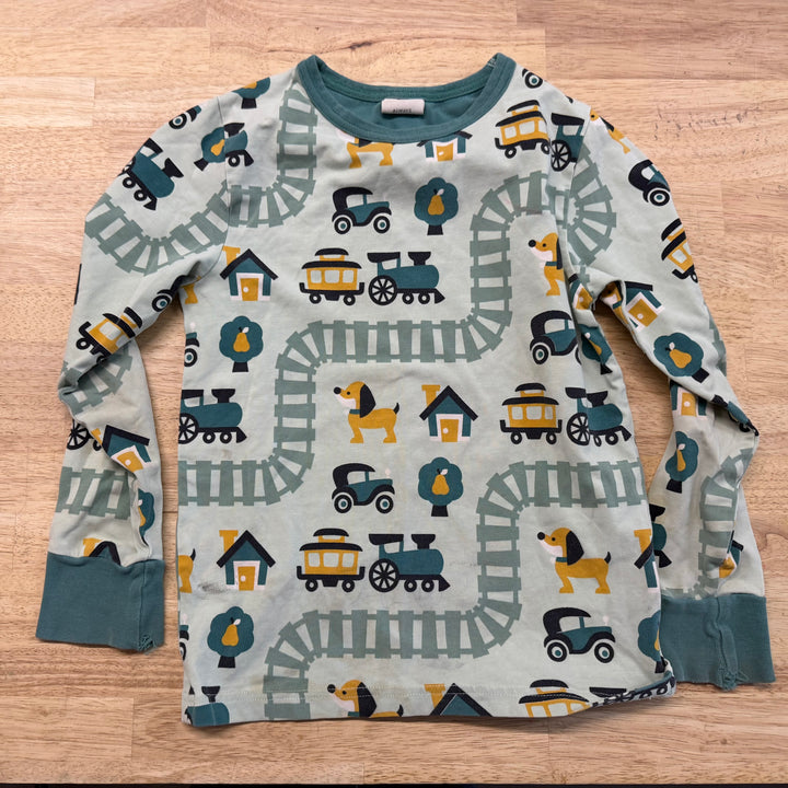 Maxomorra Long Sleeve Shirt – 7/8Y | Train Print play