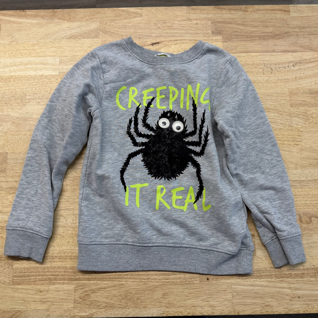 H&M Sweatshirt – 6–8Y | grey  Creeping it real
