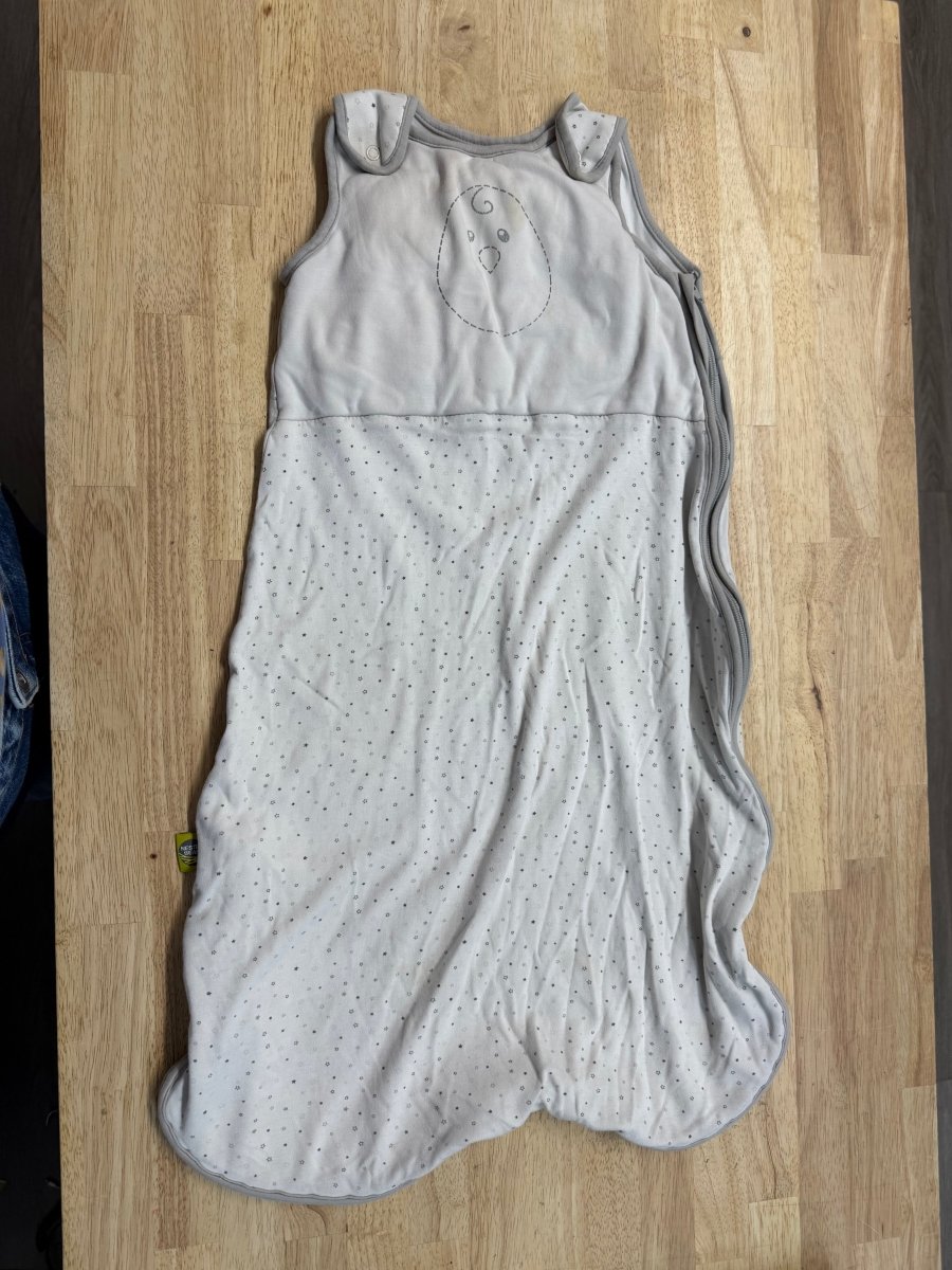 Nested Bean Sleep Sack – Large 12–18M | Grey & White - Nest and Sprout - Consignment