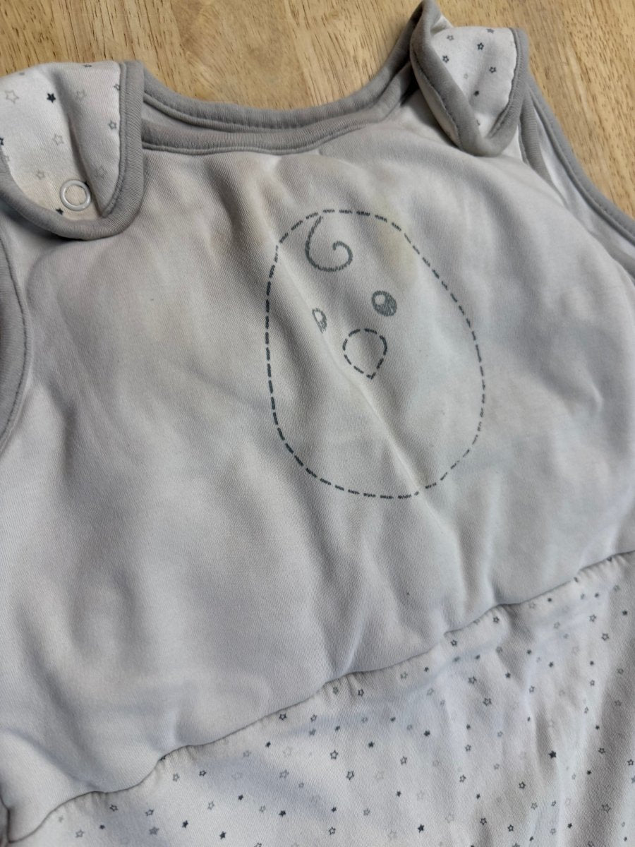 Nested Bean Sleep Sack – Large 12–18M | Grey & White - Nest and Sprout - Consignment