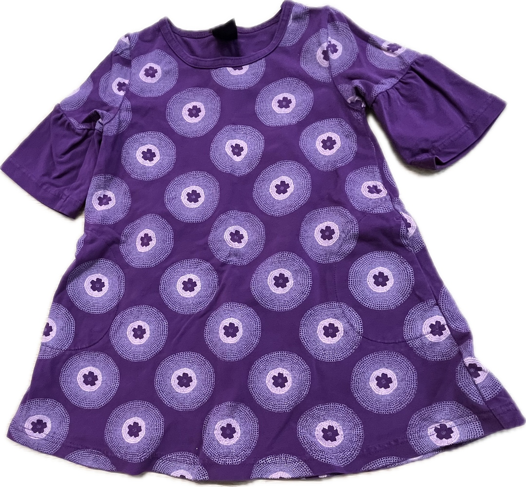 Peekaboo Beans Size 3 A-Line Dress – Purple Graphic