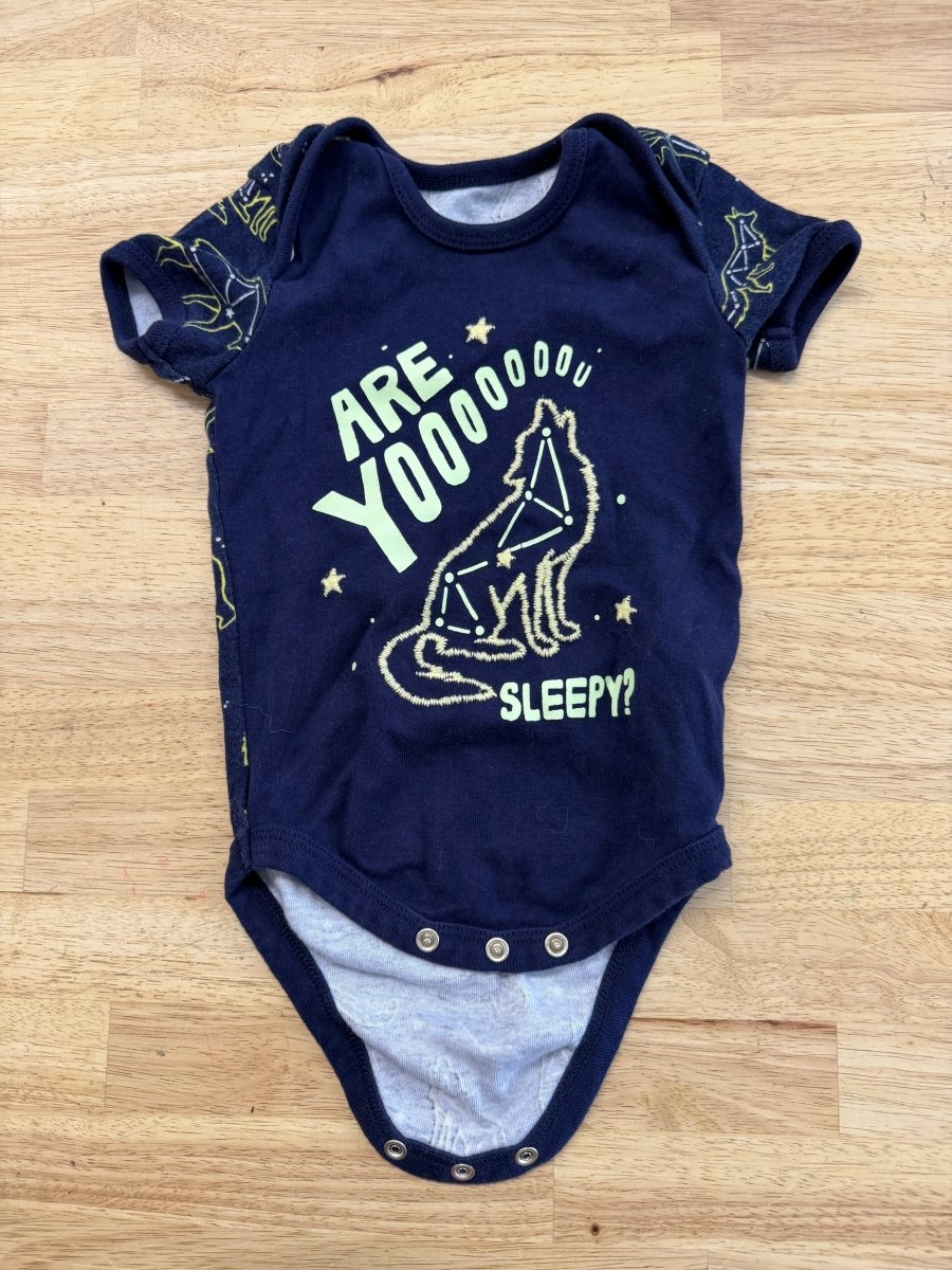 Little Blue House Bodysuit – 3–6M | Glow in the Dark - Nest and Sprout - Consignment