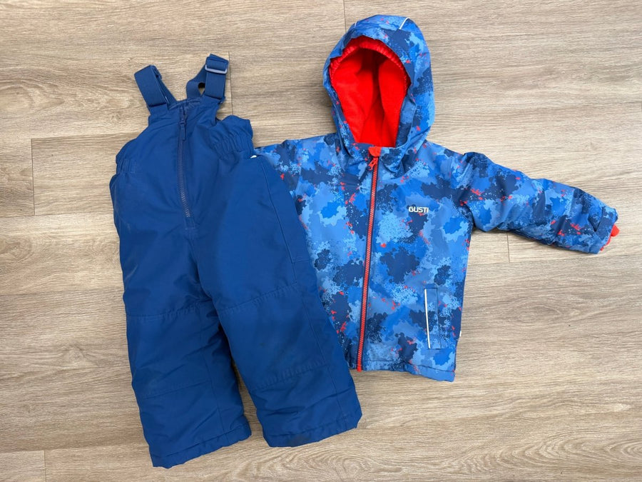 Gusti Snowsuit – 3T | Blue Camo repaired - Nest and Sprout - Consignment