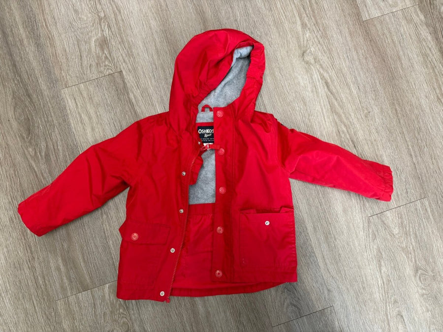 OshKosh B'gosh Lightweight Jacket – 3T | Fleece - Lined Hood - Nest and Sprout - Consignment