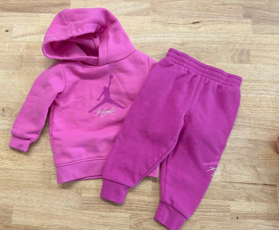 Jordan Outfit Set – 12M | Pink Flight Graphic