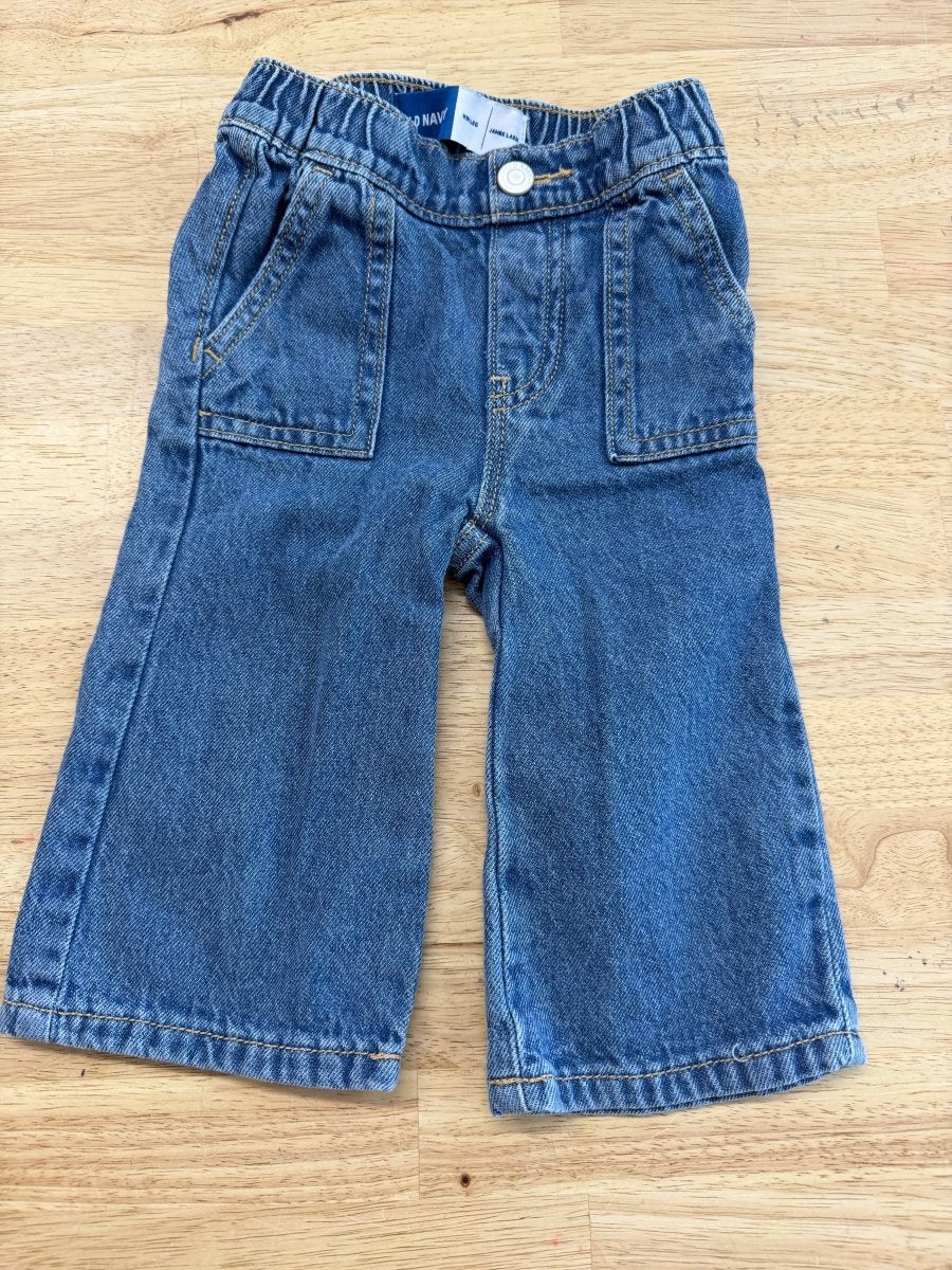Old Navy Wide Leg Jeans – 6 - 12m | Medium Wash Denim - Nest and Sprout - Consignment