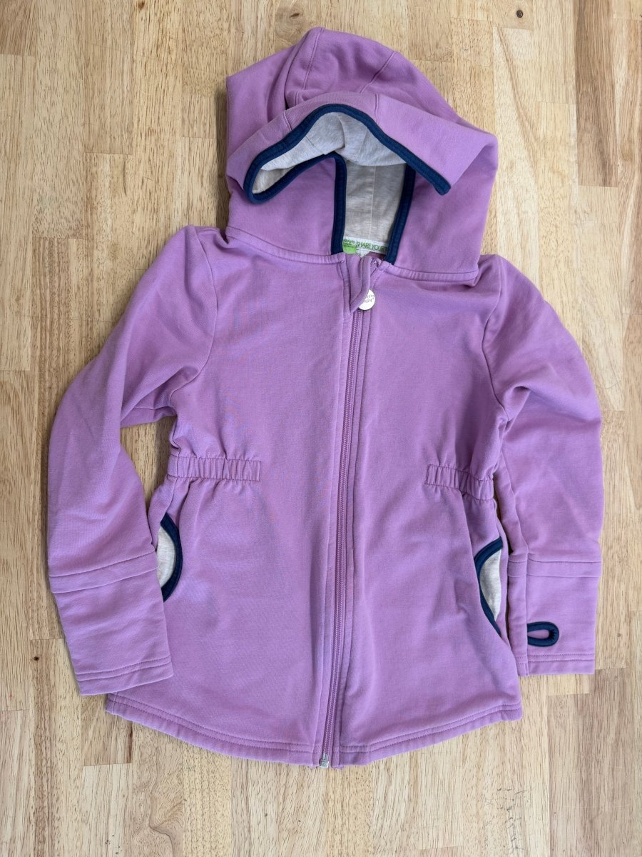 Peekaboo Beans Hooded Sweater – 6 | Dusty Lilac - Nest and Sprout - Consignment
