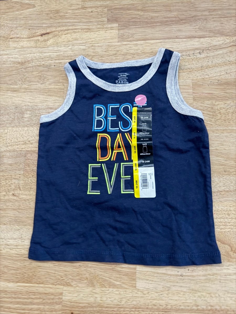 Best Day Ever Tank Top – 18–24M | Navy - Nest and Sprout - Consignment