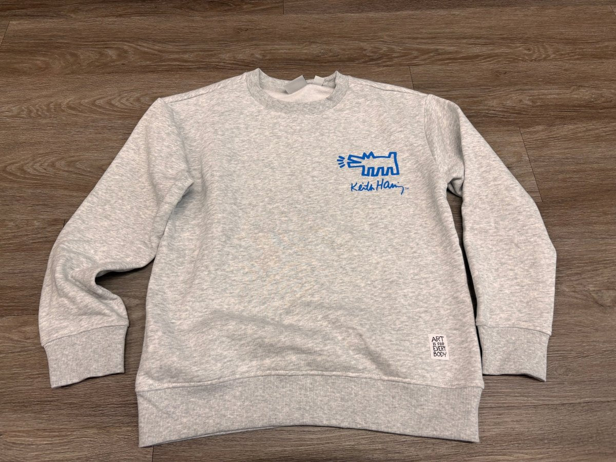 Keith Haring 14/16 Heather Grey Sweatshirt - LIKE NEW - Nest and Sprout - Consignment
