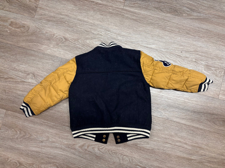 Gap Quilted Letterman Jacket – Size 4 – Black & yellow Contrast