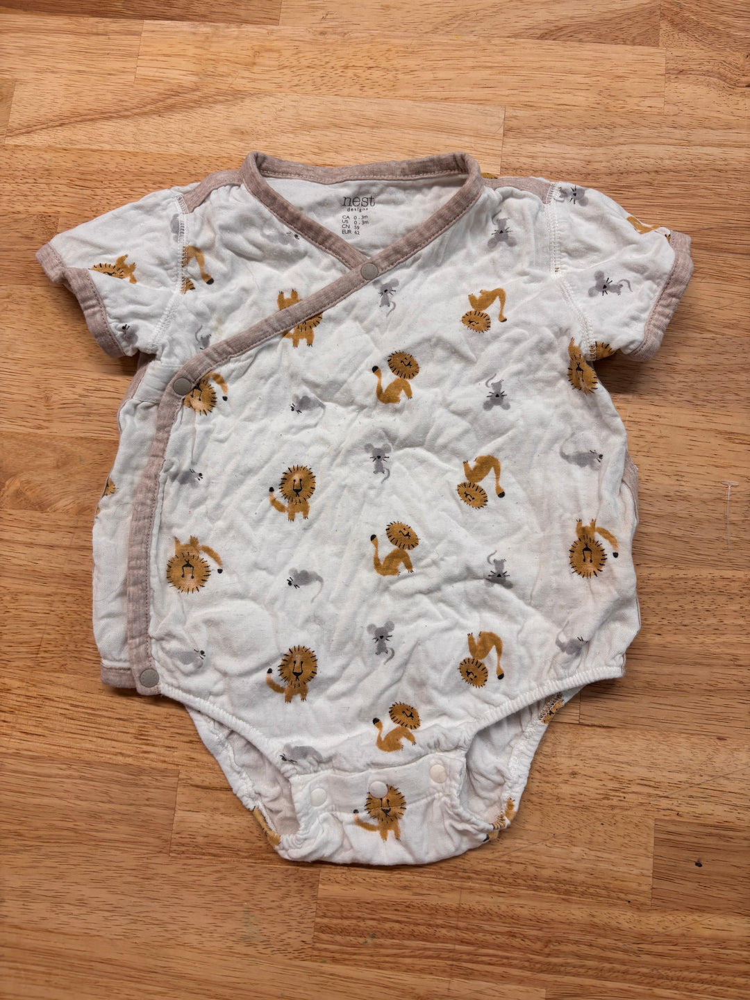 Nest Designs 0-3M Safari Bodysuit