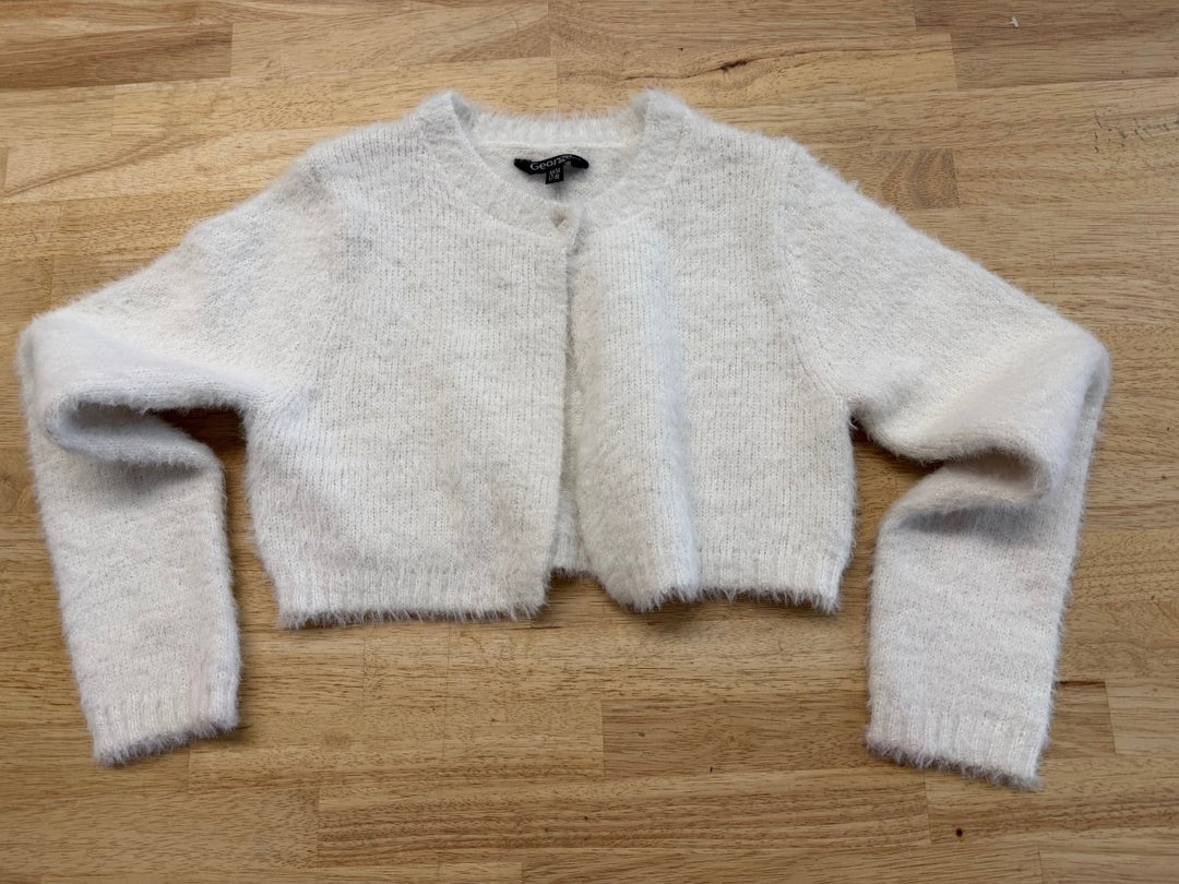 George Sweater – Size 7/8 | Knit Faux Fur Sparkle - Nest and Sprout - Consignment