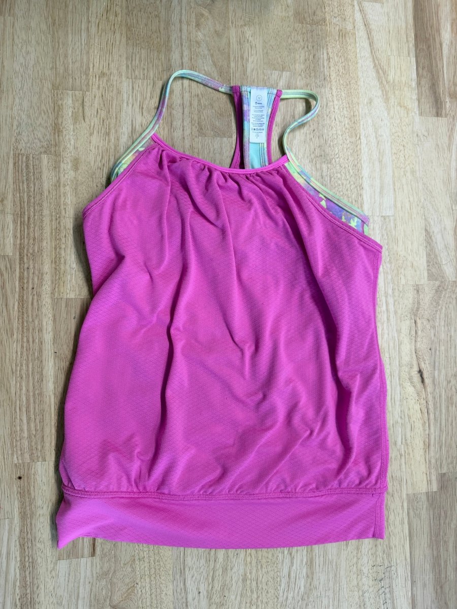 Ivivva Double Dutch Top – Size 12 | Hot Pink with Yellow - Nest and Sprout - Consignment