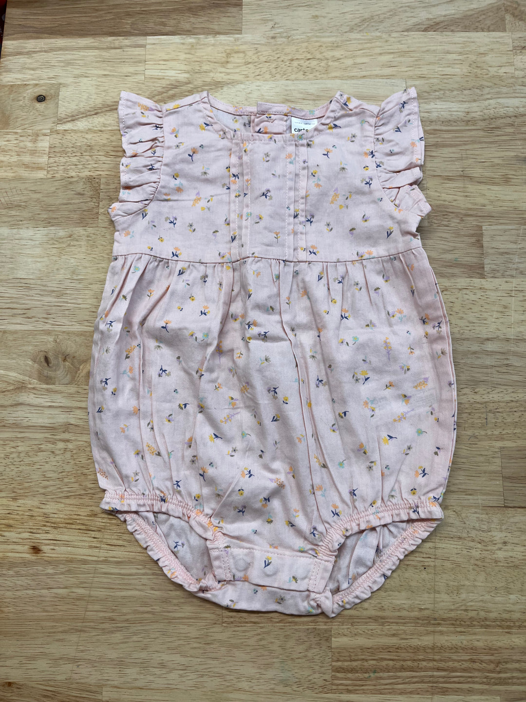 Carters 6M Bubble Romper - Pink Floral - LIKE NEW