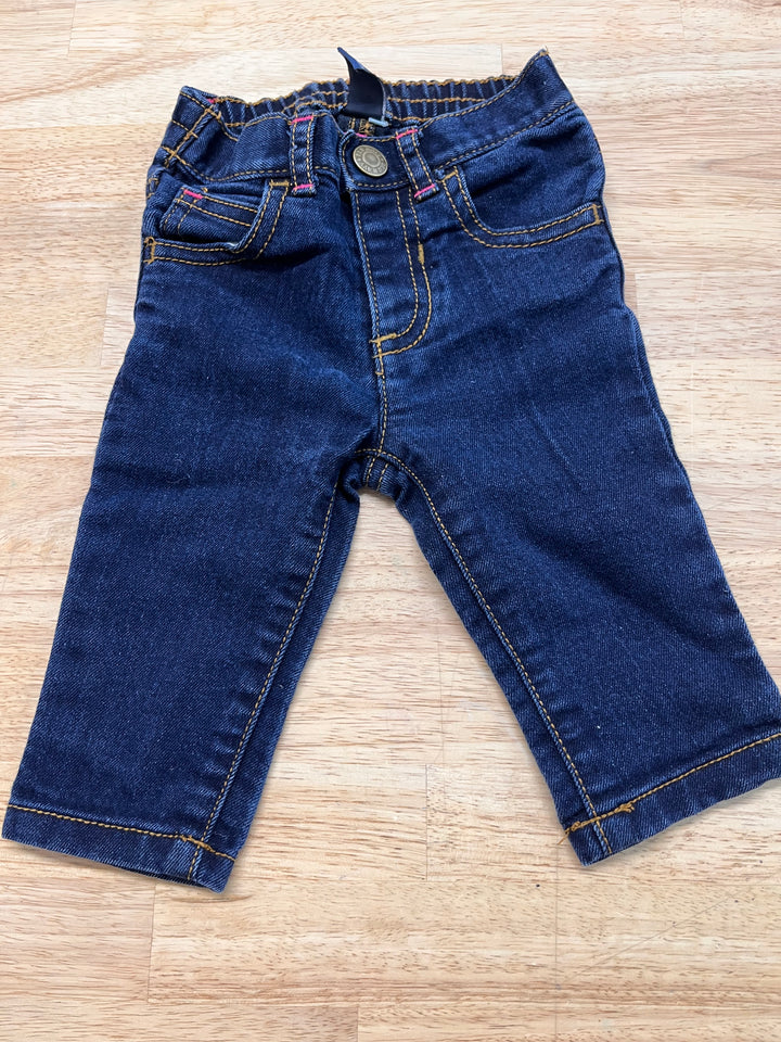 Old Navy 3-6M Jeans - Navy/Pink