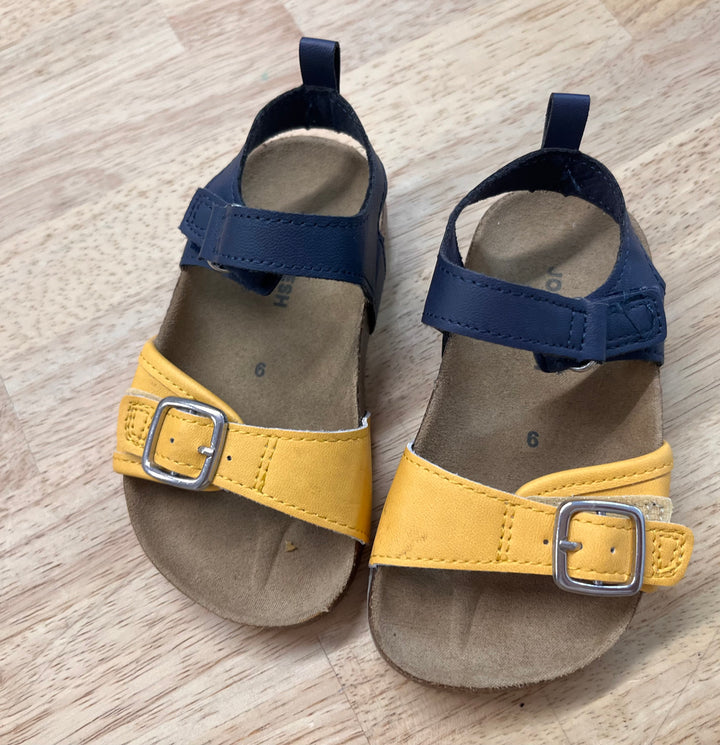 Joe Fresh Size 6 Sandals - Blue/Yellow