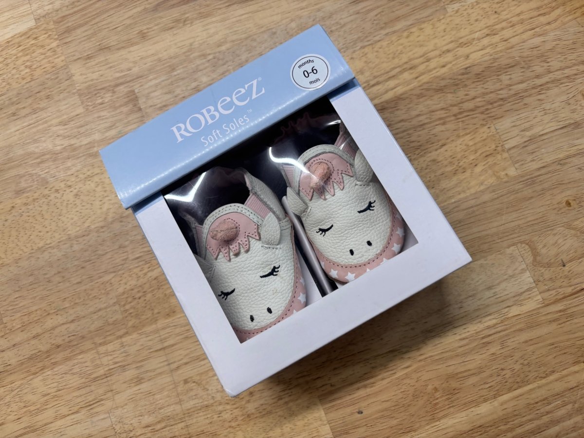 Robeez Unicorn Slippers – White – 0 - 6M NWT - Nest and Sprout - Consignment