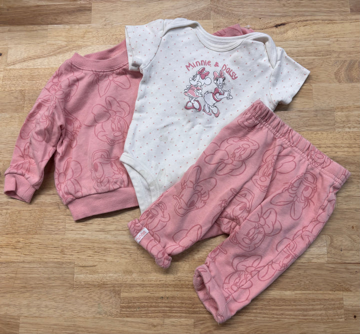 Disney Baby Minnie/Daisy 3pc Set – Pink – 6M